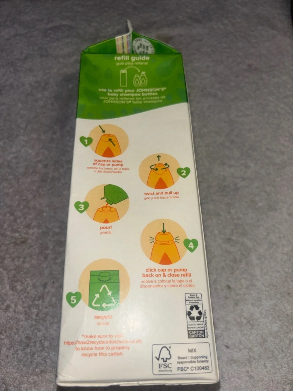 Baby Shampoo Refill 33.8oz - Gentle Tear-Free Formula (White & Yellow)